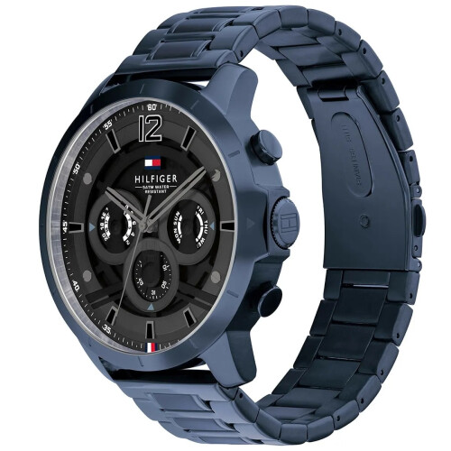 Tommy Hilfiger TOMMY HILFIGER 1710493 MEN'S WATCH BLUE STRAP GREY DIAL BLUE CASE 2