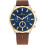 Tommy Hilfiger TOMMY HILFIGER 1710496 MEN'S WATCH BROWN STRAP BLUE DIAL SILVER CASE 2