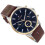Tommy Hilfiger TOMMY HILFIGER 1710496 MEN'S WATCH BROWN STRAP BLUE DIAL SILVER CASE 6