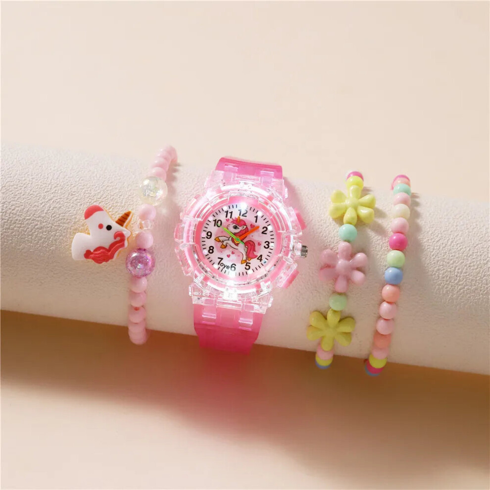 Cute Unicorn Glow in the dark Flash Sports Childrens Quartz Watch