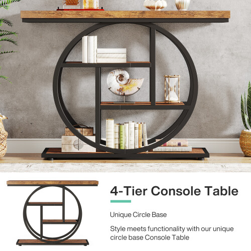Tribesigns Tribesigns Console Table, 105 cm 4-Tier Sofa Table Entryway Table 2