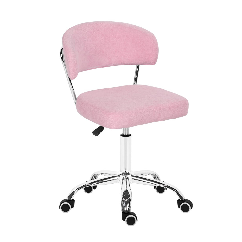 (pink) BELIWIN Swivel Office Chair,Height Adjustable Ergonomic Desk Chair,Armless Computer Chair for Kids/Adults