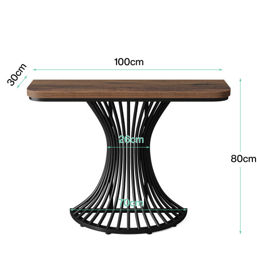 Tribesigns Tribesigns Console Table, Industrial Entryway Table with  Metal Base 1