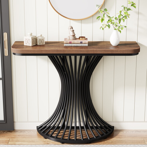 Tribesigns Tribesigns Console Table, Industrial Entryway Table with  Metal Base