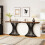 Tribesigns Tribesigns Console Table, Industrial Entryway Table with  Metal Base 7