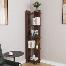 5-Tier Corner Shelf Storage Rack Bookcase Display Stand