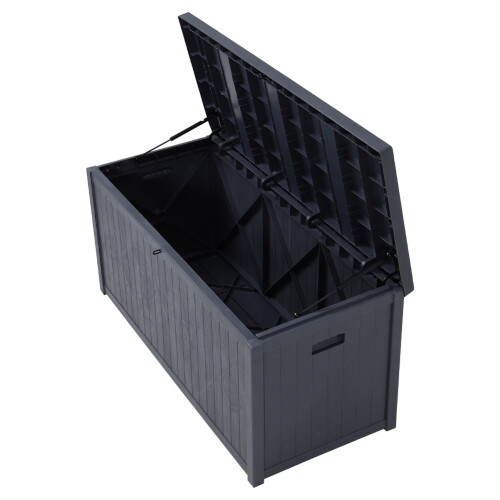 430L Garden Cushion Storage Box Waterproof Grey 2