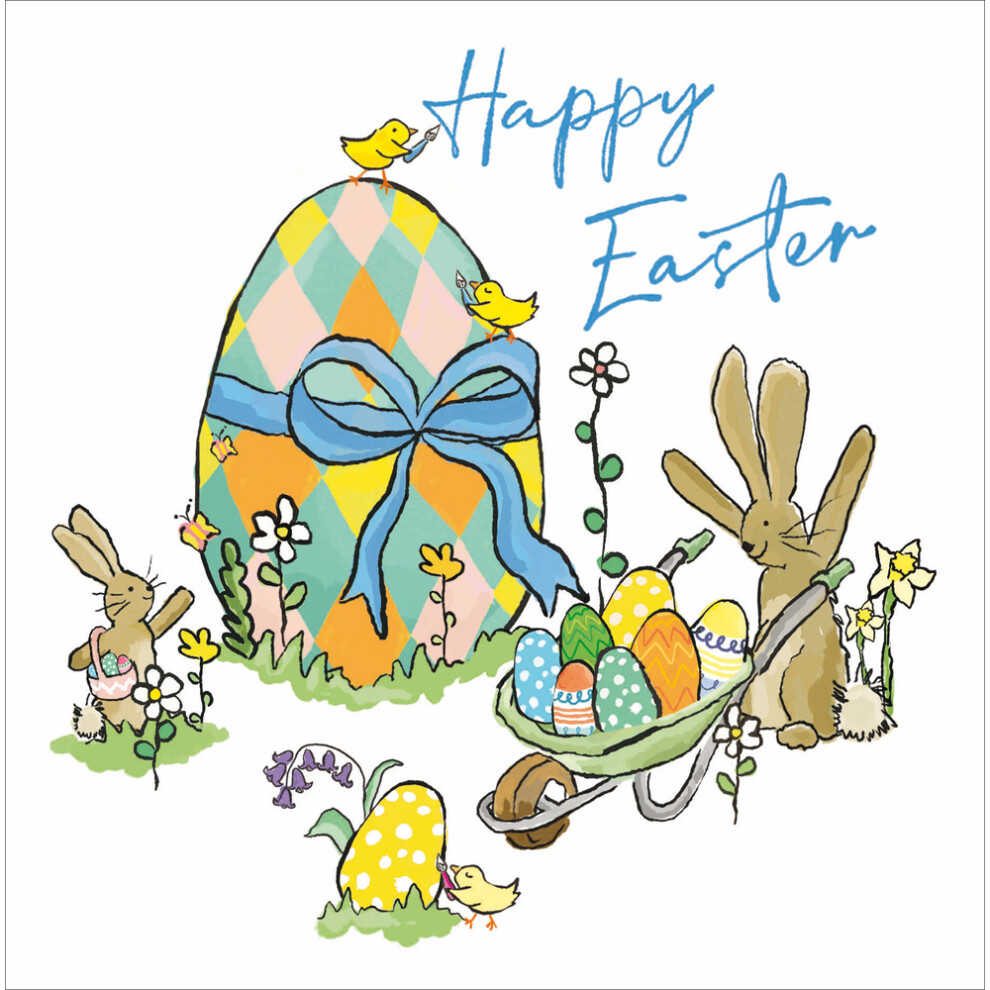Woodmansterne Happy Easter Hoppy Easter Surprises Cute Greeting Card