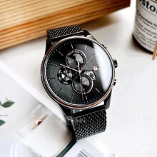 TOMMY HILFIGER 1710505 MEN'S WATCH BLACK STRAP BLACK DIAL BLACK CASE