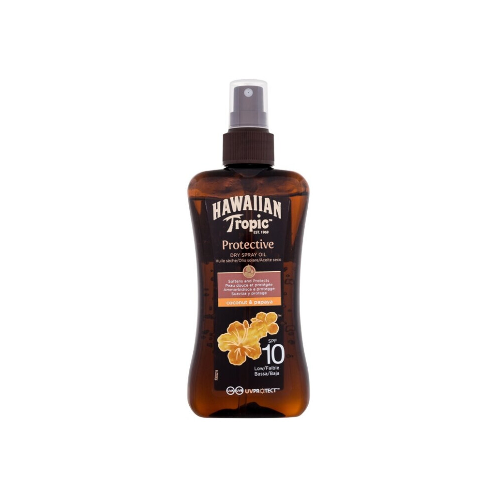 Hawaiian Tropic - Protective Dry Spray Oil SPF10 - Unisex, 200 ml