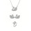 Swarovski Elements Silver Jewelry Set - Necklace, Earrings & Ring with Brilliant Cut Shine 2