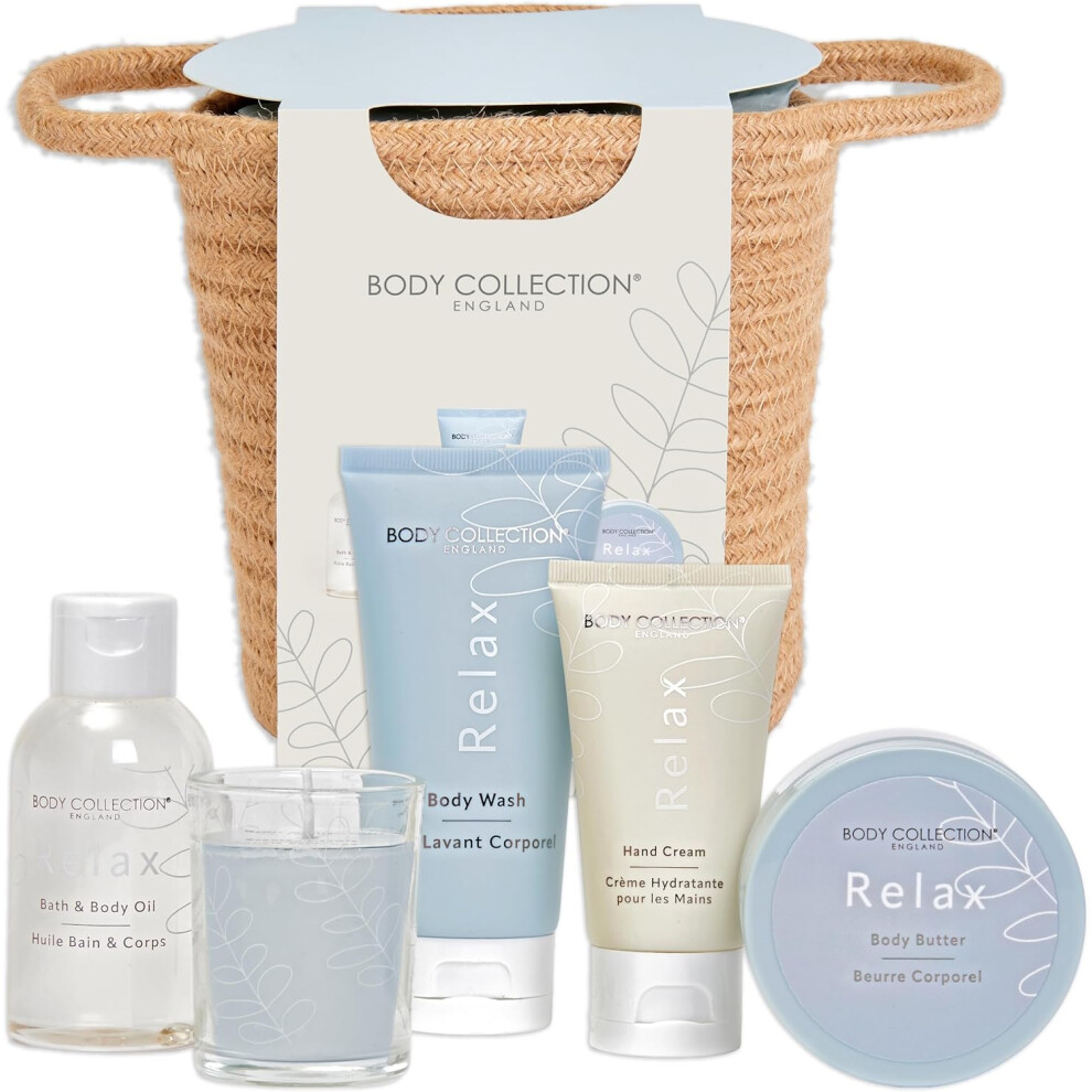 Bath & Body Collection Relax Lavender & Chamomile Gift Set Basket