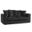 (Black, 3 Seater) Fernando Plush Velvet Corner Sofa Range 1