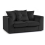 (Black, 2 Seater) Fernando Plush Velvet Corner Sofa Range 1
