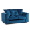 (Blue, 2 Seater) Fernando Plush Velvet Corner Sofa Range 1