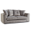 (Grey, 3 Seater) Fernando Plush Velvet Corner Sofa Range 1