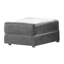 (Grey, Footstool) Fernando Plush Velvet Corner Sofa Range
