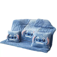 Stitch 2-In-1 Pillow & Blanket Versatile Car Seat Cushion And Air Conditioning Mat