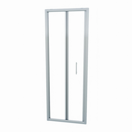 NES Home Nes Home Bi-Fold Folding 700 mm Glass Door with Frameless 900 mm Side Panel 1