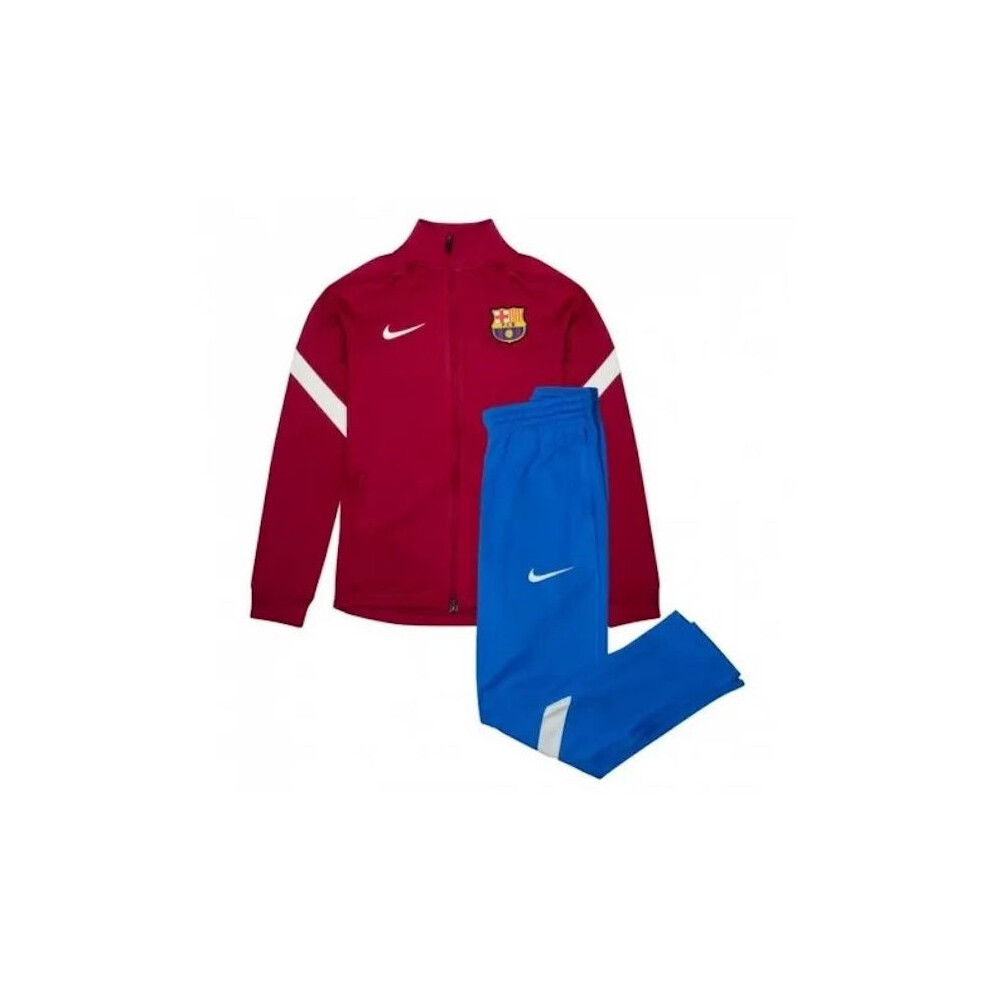 (X-Large Boys (13-15 Years)) Barcelona Kids Red Strike Tracksuit 2021/22