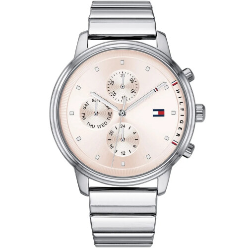 Tommy Hilfiger TOMMY HILFIGER 1781904 WOMENS WATCH SILVER STRAP PINK DIAL SILVER CASE 1