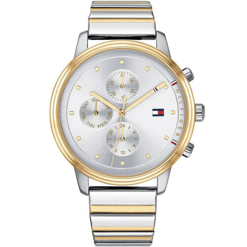 Tommy Hilfiger TOMMY HILFIGER 1781908 WOMEN'S WATCH SILVER GOLD STRAP SILVER DIAL 1
