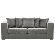 (Grey, 3 Seater) Ella Plush Velvet Corner Sofa Range