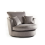 (Grey, Swivel Chair) Ella Plush Velvet Corner Sofa Range 1