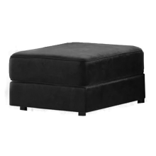 (Black, Footstool) Ella Plush Velvet Corner Sofa Range