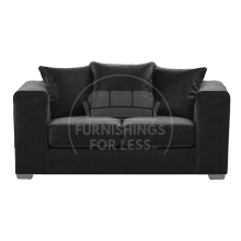 (Black, 2 Seater) Ella Plush Velvet Corner Sofa Range