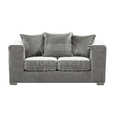 (Grey, 2 Seater) Ella Plush Velvet Corner Sofa Range