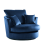 (Blue, Swivel Chair) Ella Plush Velvet Corner Sofa Range 1