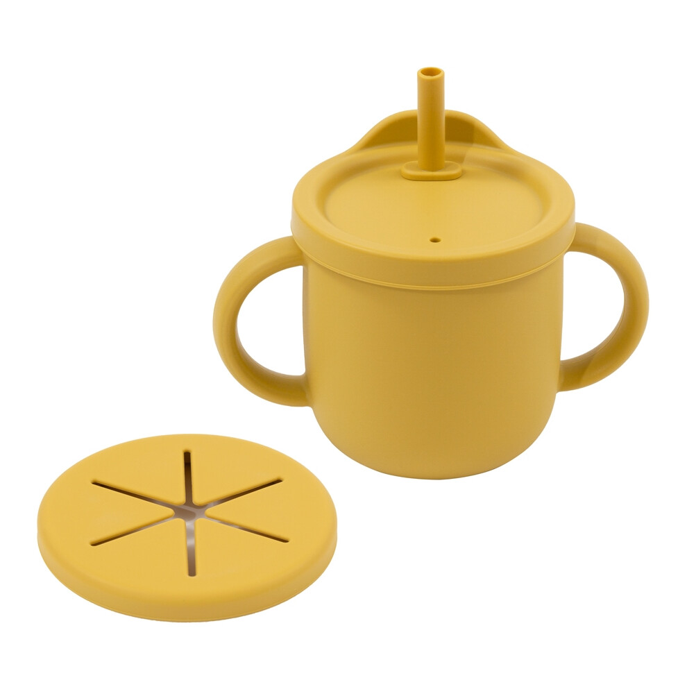 (A9) 1PC Learning Drinking Cup with Double Handle Portable Leakproof Infants Water Cups Bottle Baby Food Box Snack Cup