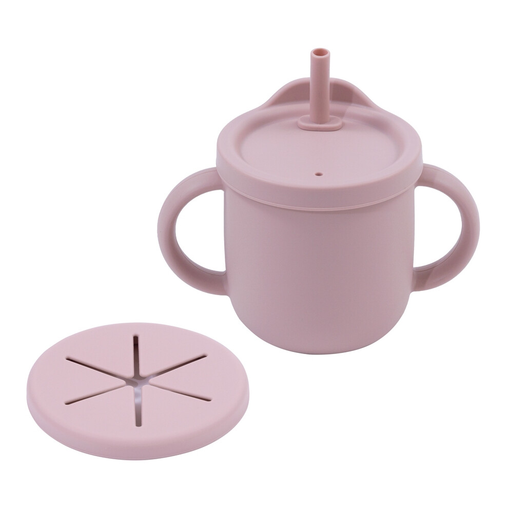 (A7) 1PC Learning Drinking Cup with Double Handle Portable Leakproof Infants Water Cups Bottle Baby Food Box Snack Cup