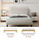 (Beige ) 135cm*190cm, Double Upholstered Velvet Bed Frame 5