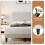 (Beige ) 135cm*190cm, Double Upholstered Velvet Bed Frame 6