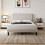 (Beige ) 135cm*190cm, Double Upholstered Velvet Bed Frame 9