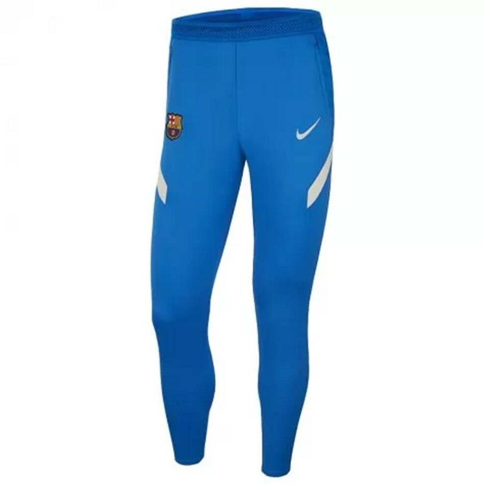 (Medium Boys (10-12 Years)) Barcelona Kids Blue Strike Training Pants 2021/22