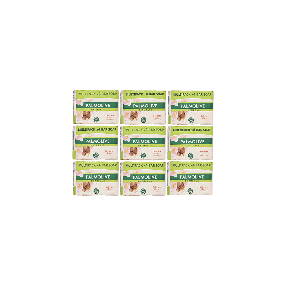 Palmolive Naturals Delicate Care Almond & Milk Soap Bar (4 x 90g) x9 Packs