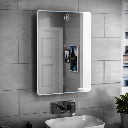 NES Home Nes Home Bathroom LED Mirror Battery Powered Button Switch 500 x 700mm 1