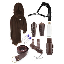 (CT014BR) Halloween Carnival accessory set, Medieval knight belt, bracers, shoulder pads, scabbard, Viking cosplay props