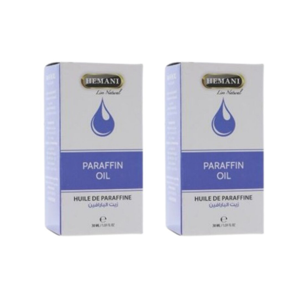 Hemani Paraffin Herbal Oil 30ml Pack Of 2 |Highly Refined Mineral Oil |Skin Nourishment to Treating Ailments |Essential & Multipurpose Oil