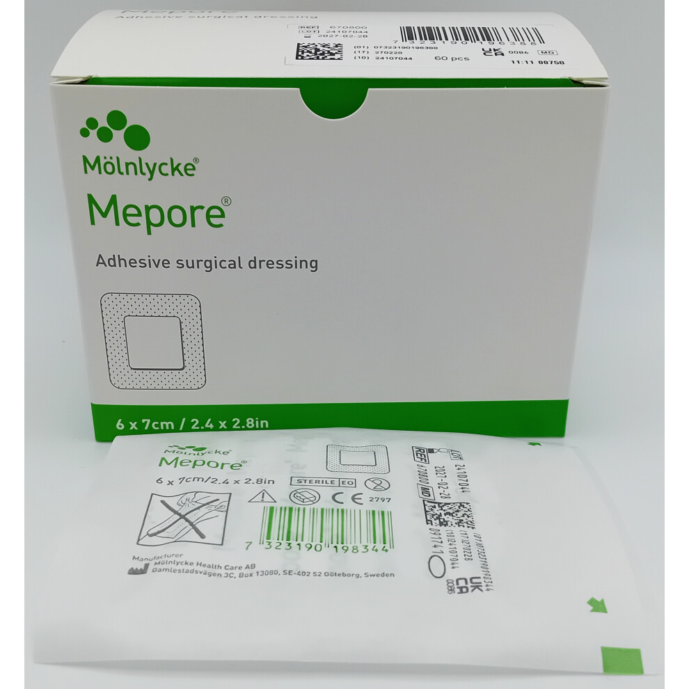 Molnlycke Mepore 6Cm X 7Cm Box Of 60 - Ref: 670800