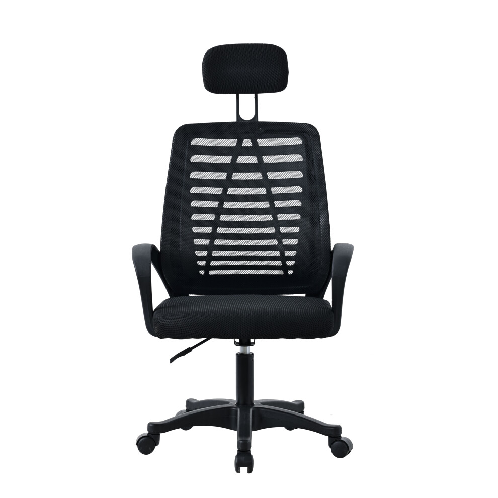 (BLACK ) MOF Mesh Ergonomic Office Chair  Adjustable Headrest