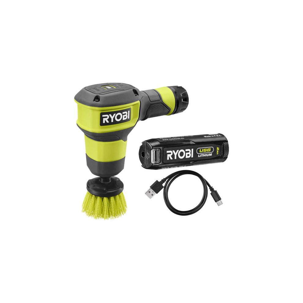 Ryobi Usb Lithium Scrubber Kit (1 X 2.0Ah) 4V Rscr4-120G