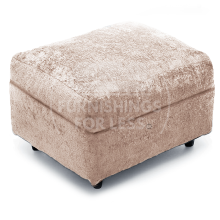 (Beige, Footstool) Monaco Chenille Fabric Sofa Set Range