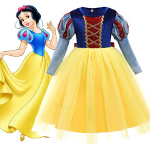 (100cm) Snow White Fluffy Skirt Girls Frozen Elsa Dress
