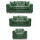 (Green, 3 & 2 Seater + Armchair) Monaco Chenille Fabric Sofa Set Range 1