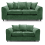 (Green, 3 & 2 Seater) Monaco Chenille Fabric Sofa Set Range 1