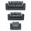 (Grey, 3 & 2 Seater + Armchair) Monaco Chenille Fabric Sofa Set Range 1